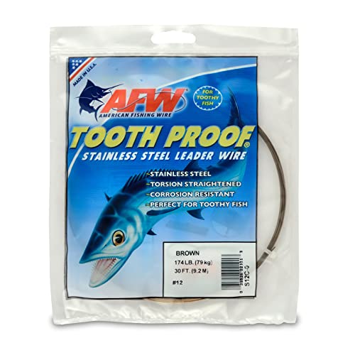 Image of American Fishing Wire Tooth Proof Stainless Steel Single Strand Leader Wire