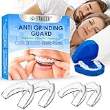 4 Piezas Ferula Descarga Bruxismo, ferula dental bruxismo para Roncar, Bucal para Dormir Ferula de Descarga, Bruxismo Dental Noche, Prevenir El Roncar, Apto Para Hombres Y Mujeres, Transparente