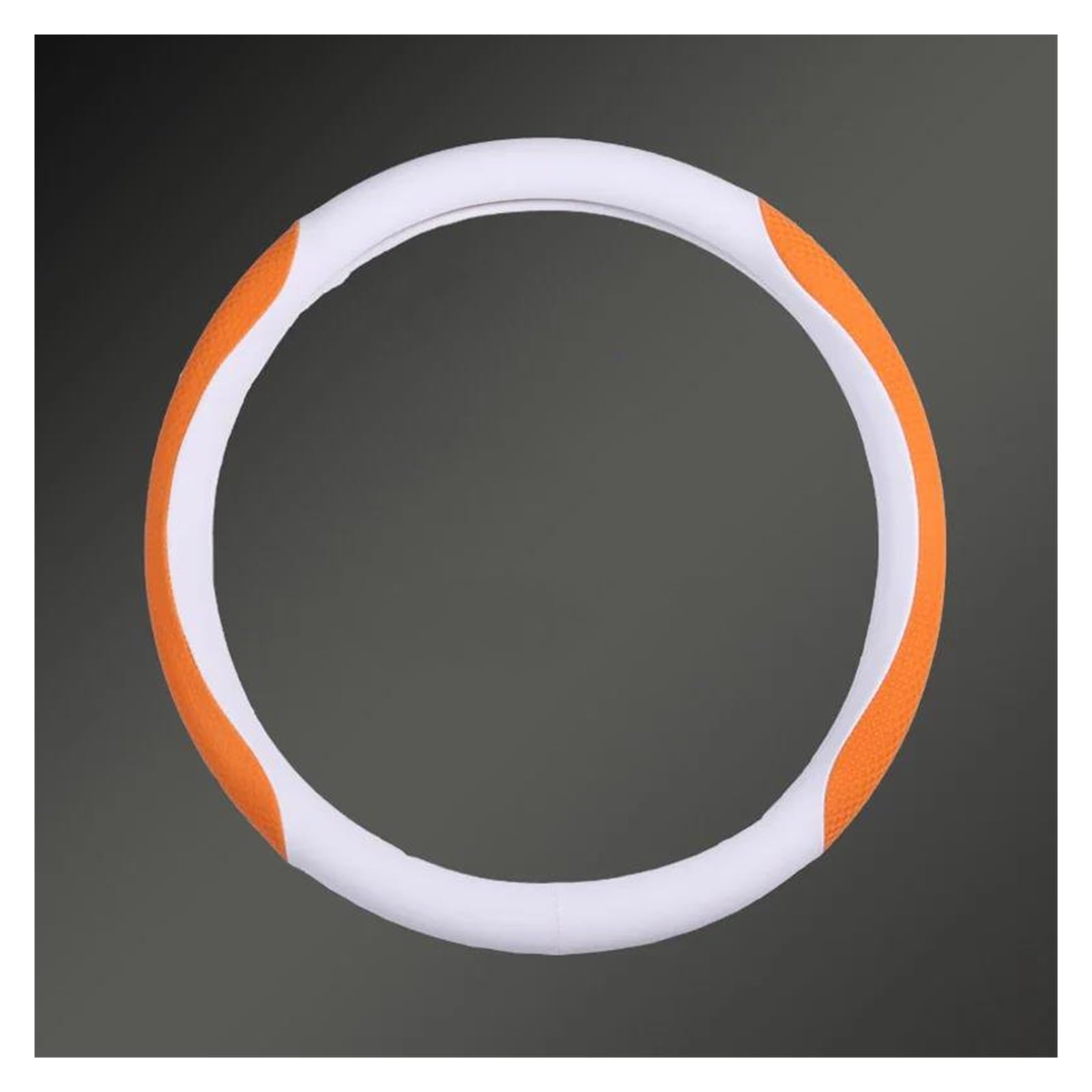 Volantes Protector para Volante Coche Cuero Genuino Fibra Carbono Mujer Hombre Verano Invierno para Maxus para LDV T60 Funda Volante(Orange O-Type)
