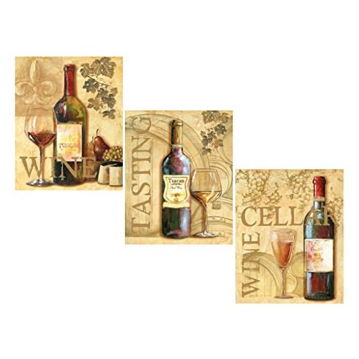 3 Wine Grape Art Prints Tuscany Posters Kitchen Decor Art Poster Print by Ron Jenkins, 8x10