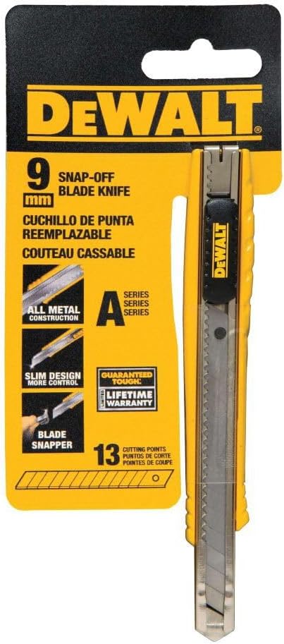 DEWALT DWHT10037 9mm Single Blade Snap-Off Knife