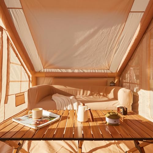 Carpa inflable para camping con gran dosel para 3-4 adultos miniatura 6