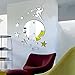 Produktbild WALPLUS Wandspiegel Fliegende Fee Tinker Bell, mit Sterne-Motiv, rund