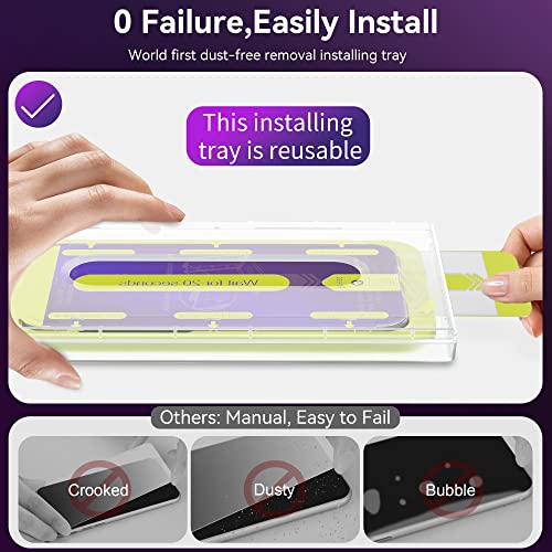 Wsken For Iphone 14 Pro Max Privacy Screen Protector, [Auto-Dust Removal] 28 Degree Anti Spy Anti-Blue Light 2.5D Full Coverage Hd Tempered Glass Film With Dust Clean Easy Installing House,2 Pack #TOP4