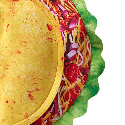 Spooktacular Creations Taco Costume Kids, Unisex One-Piece Outfit Food Costume for Child Teens Boys and Girls Halloween Dress up Cosplay Party-L