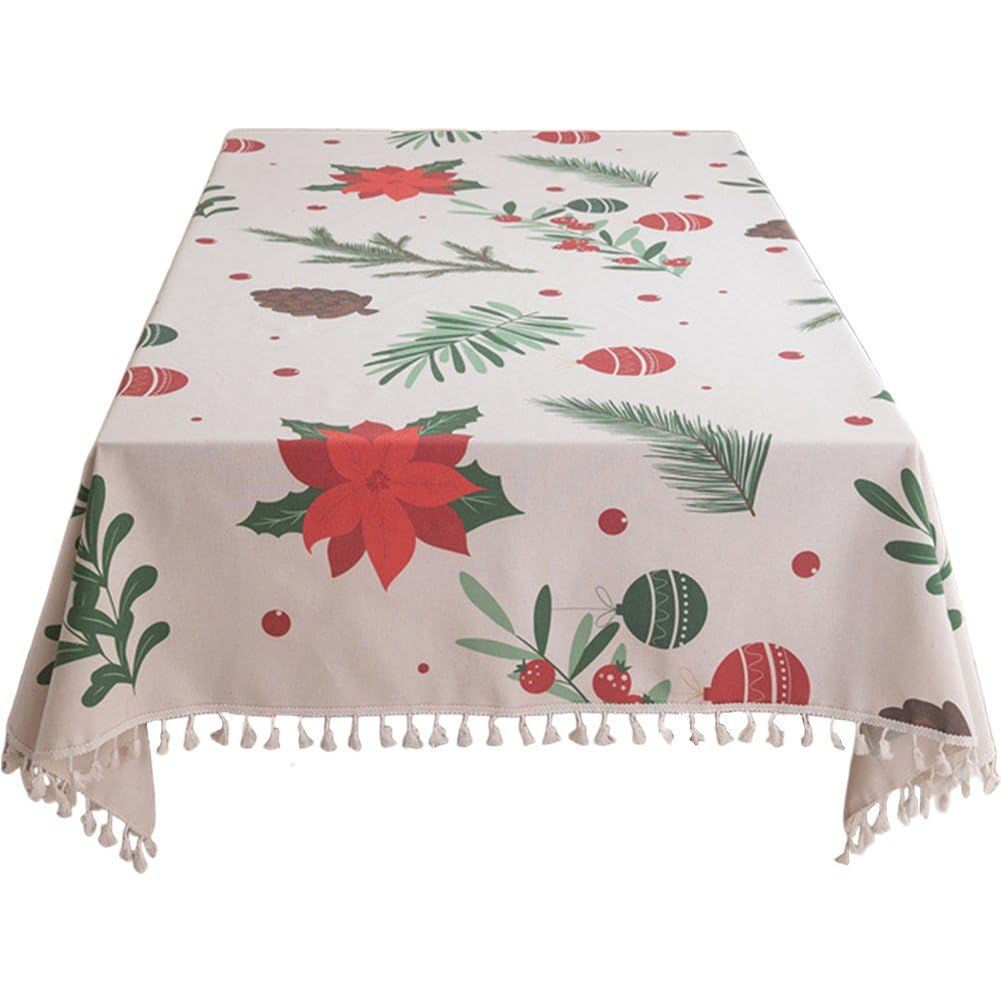 Nappe de Noël anti-taches la solution pour protéger votre table de cuisine durant les fêtes