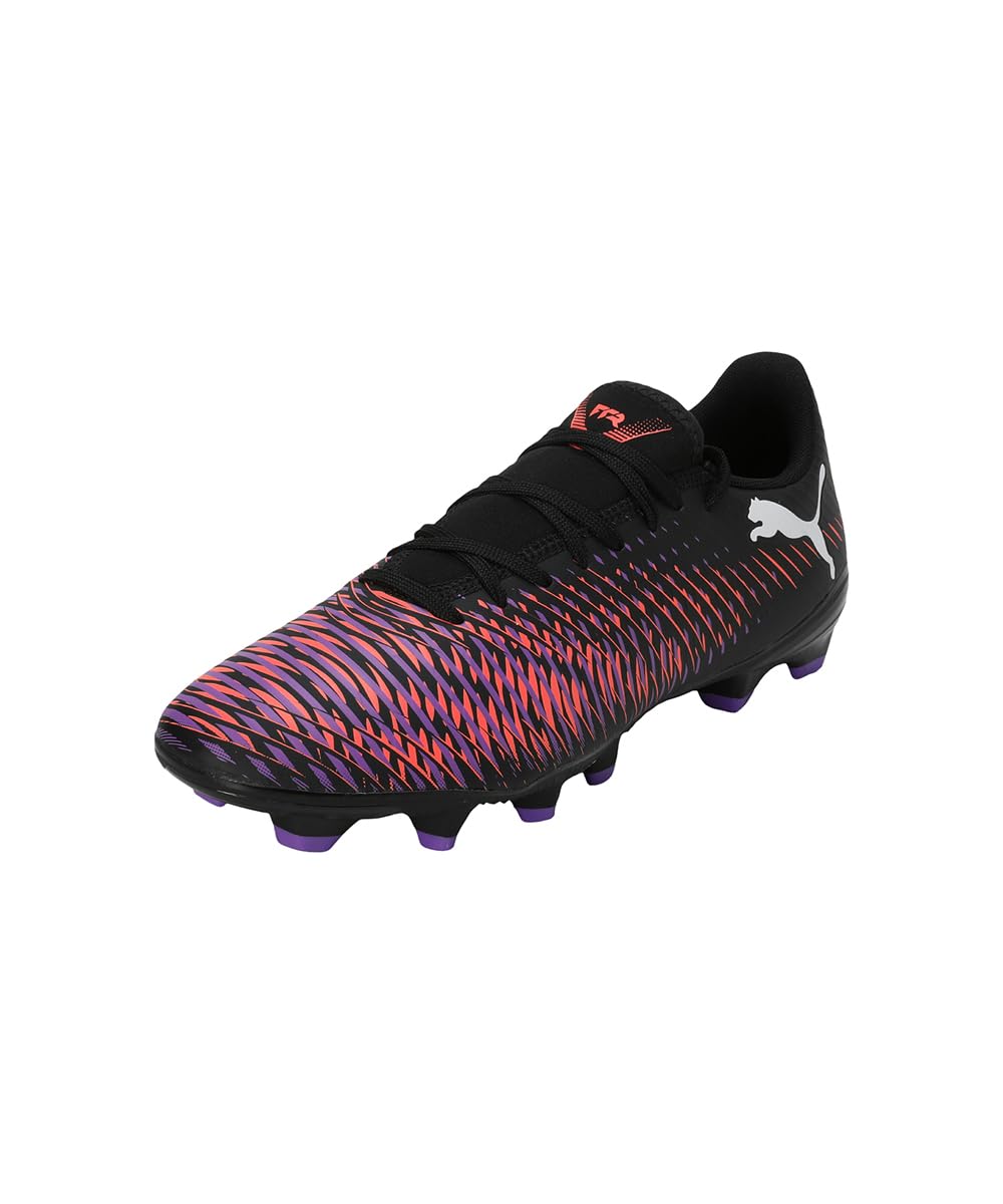PUMA Women's Future 8 Play Firm Ground/Artifical Ground Football Boots, PUMA Black-PUMA White-Glowing Red, 8 UK
