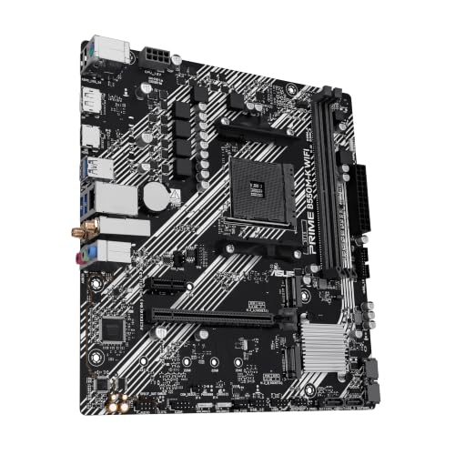 Image of ASUS Prime B550M-K WiFi AM4 mATX Motherboard, DDR4, PCIe 4.0, 2xM.2, WiFi 6