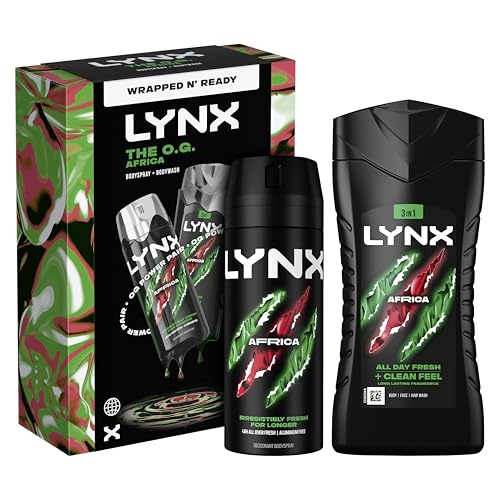 Lynx Gift Set Africa The O.G. Duo with our iconic smelling body wash and body spray perfect for any occasion 2 piece