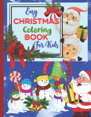 Easy Christmas Coloring Book for Kids: Coloring Activity Book for Toddlers,Preschoolers,Boys and Girls,Cute Christmas Coloring Pages,For Children Aged 2-8 image 2