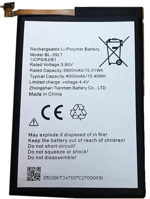 Image of Original BL-39LT Battery for Tecno Spark 4 KC8 Camon 12 / CC7S Battery with 1 Year Warranty ****(G323)