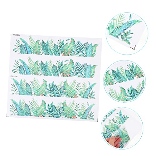 Angoily 30 Folhas De Linha De Contorno De Plantas Recortes De Páscoa Papel De Parede Bastão De Borda