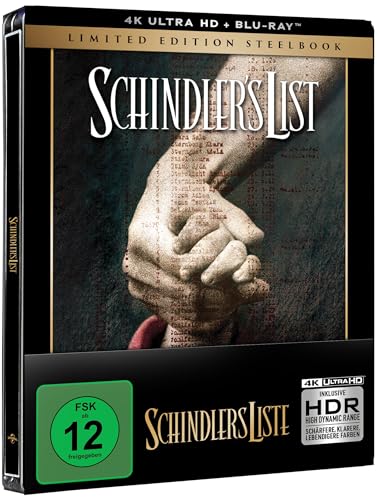 Schindlers Liste – 4K Steelbook (UHD + Blu-ray Disc + Bonus Blu-ray)