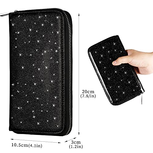 Easyoulife Womens Genuine Leather Credit Card Holder Wallet RFID Secure 36 Slots4