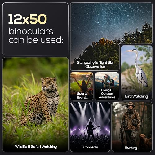 Binoculares Ultimate Outdoors 12x50 HD para adultos miniatura 2