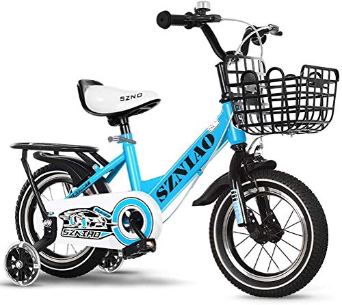 Ligero, Bicicletas de montaña for niños con ruedas de entrenamiento, 12" 14" muchachas de los muchachos del estilo libre de la bicicleta de 2-10 años de edad con Asiento de atrás y de canasta, bicicle