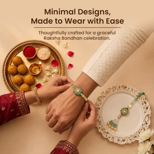 Satvik Rakhi for Bhai Bhabhi, Set of 2 with Roli Chawal by SATVIK STORE - Used condition - Image 4