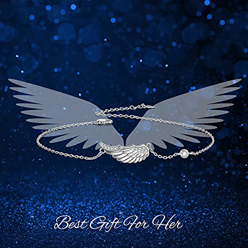 POPLYKE 925 Sterling Silver Infinity/Cow/Wing/Cross/Heart Bracelet for Mom and Daughter Jewelry Birthday2