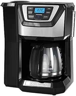 BLACK+DECKER 12-Cup Mill and Brew Coffeemaker, Black, CM5000B