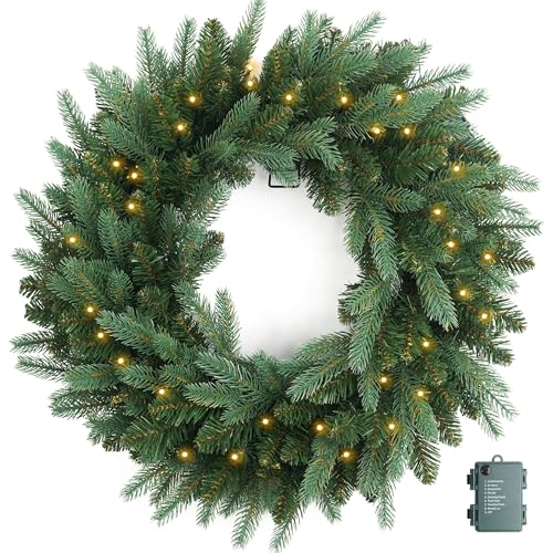 Weihnachtskranz, vorbeleuchtet, 61 cm, mit 50 LED-Fraser,...