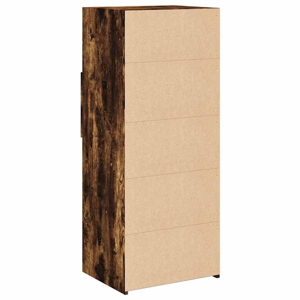 Armadio alto in legno di rovere affumicato, 50 x 42,5 x 124 cm