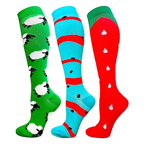 Diu Life Calcetines de compresión Mujeres y Hombres: los Mejores Productos médicos, para Correr, enfermería, circulación y recuperación, Senderismo, Viajes y Calcetines de Vuelo de 20-25 mmHg