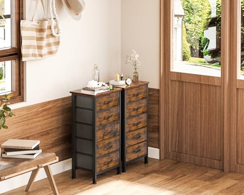 Comoda de tablero de madera y acero resistente diseño vintage Coleshome 6