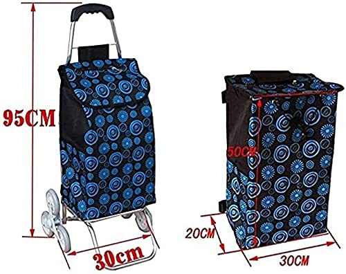 JHYFT Einkaufswagen Tragbarer Einkaufswagen Bequemer tragbarer zusammenklappbarer Einkaufstrolley Klappbarer Handwagen… – Bild 3