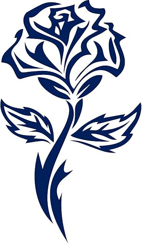 Miniatura 12 de Arte de flores de rosas tribales 1 (plata metálica) (juego de 2) calcomanías de vinilo impermeables de alta calidad para teléfono portátil, Plateado