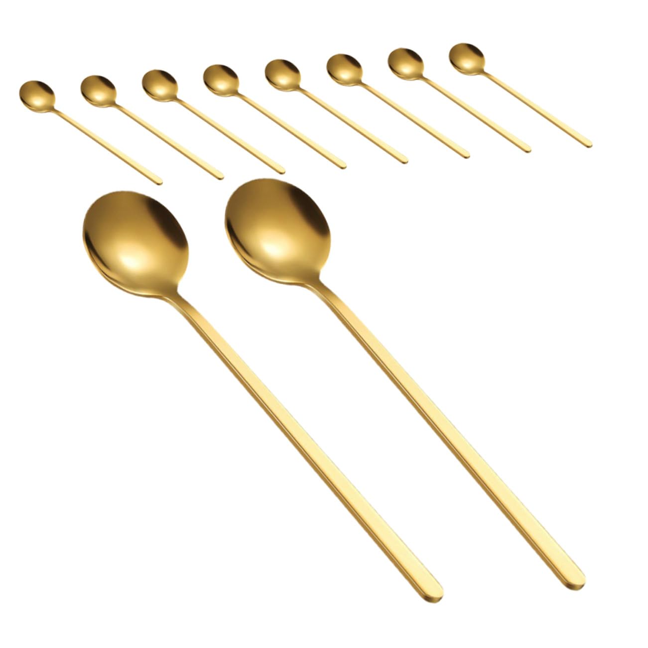 ABOOFAN 30 Pezzi in acciaio inossidabile cucchiai da dessert decorativi cucchiai metallo cucchiaio antipasto per cucinare Cafe Spoon D'oro
