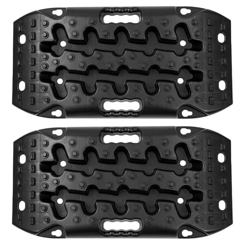 KATSU Tools 2 Stück Bergungs-Traktionsbretter, 10T Bergungs-Trackpads für Sand/Schlamm/Schnee im Gelände, für PKW, SUV, LKW, Notfall