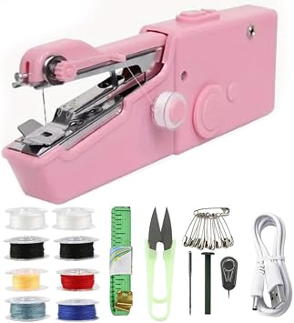 Electric Hand Sewing Machine, Mini Electric, Handy Sewing Machine, One-Handed, Compact, Portable, Easy Operation, For Beginners, Small, Hemlined, Convenient, Handmade, Sewing, Japanese