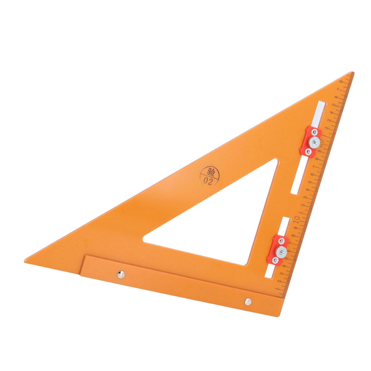 Combination Square Ruler, Rafter Tool Slider Adjustment, 2 in 1 Function, Seamless Base, for Woodworking Measurement and Layout, with, Squares