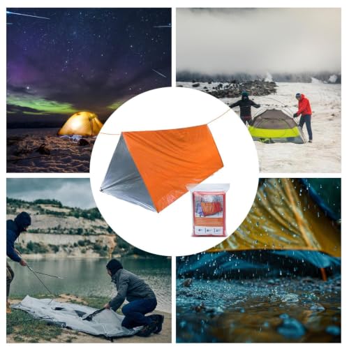 Tienda de campaña de supervivencia compacta contra el frío extremo en camping 6