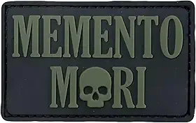 Memento Mori Tactical Military Patch Soldier Tactical Patch Hook & Loop Braçadeira para roupas, vestidos, chapéus, bolsas