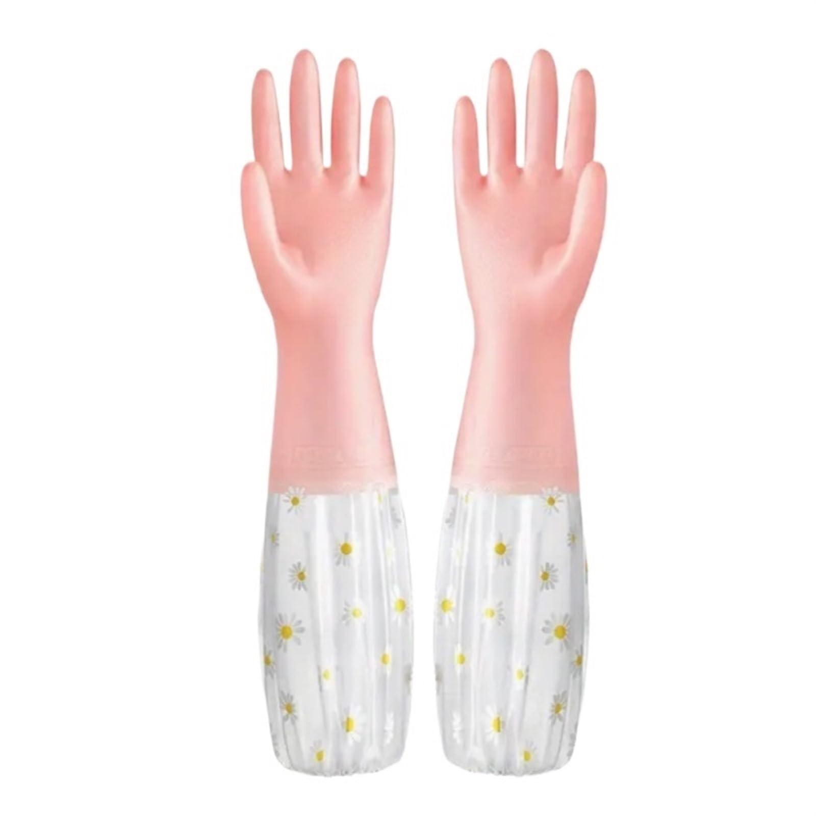 saubere Handschuhe, 1 Paar langärmlige Spülhandschuhe for Küche, Wäsche(Pink)