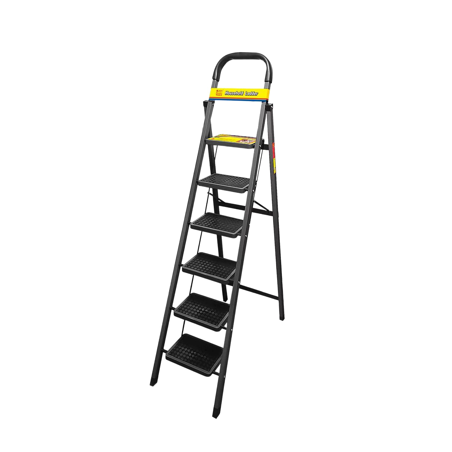 Jon Bhandari Tools Foldable Household Step Ladder | Durable Alloy Steel Ladder with Anti-Skid Steps, Wobble-Free Design & Easy to Store | Multipurpose Step Stool for Home & Kitchen Use (6 Step)-picture-14