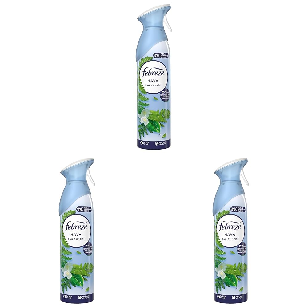 Febreze Hava Ferahlatıcı Sprey Oda Kokusu Dağ esintisi 185 ml 3lü paket