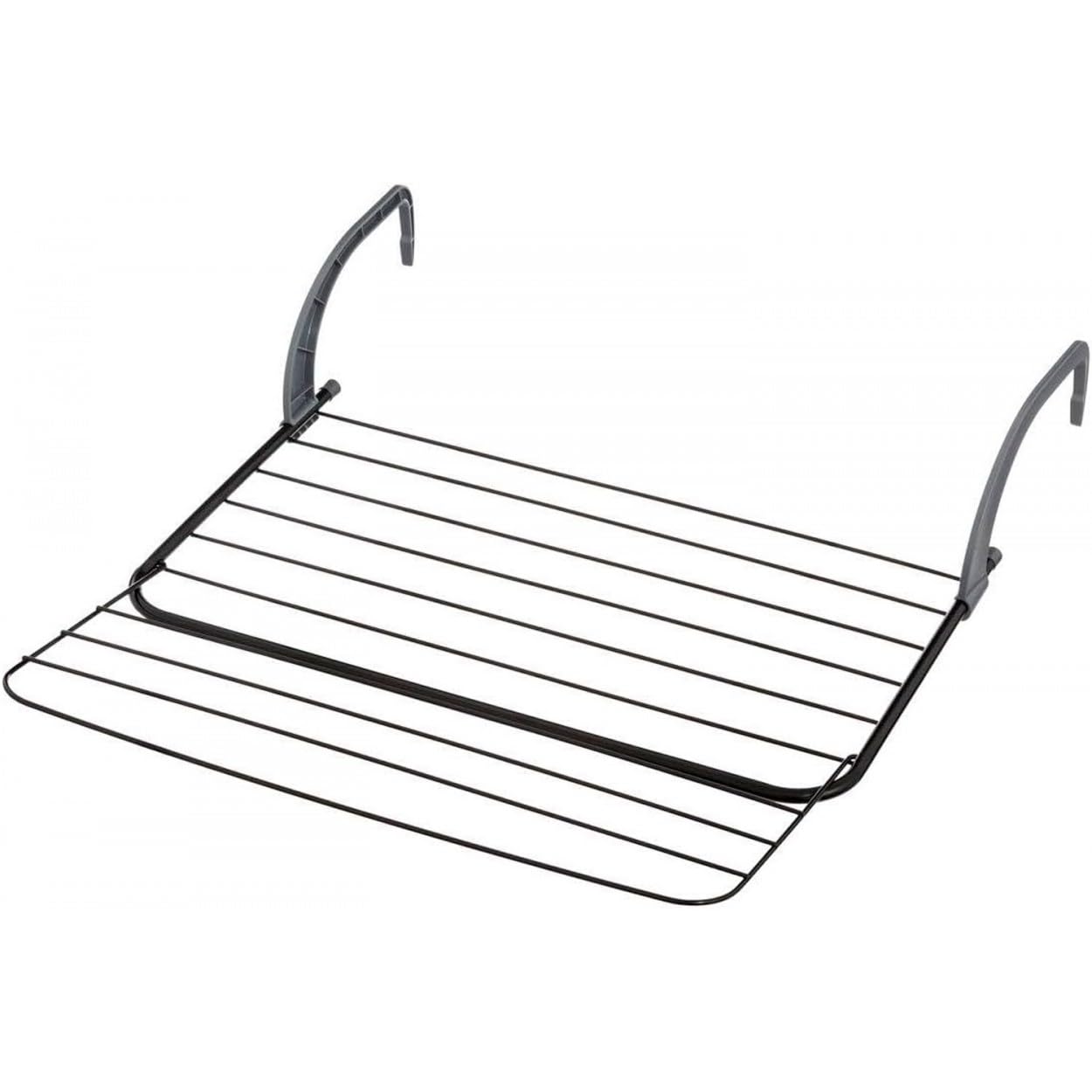 Hogar y Mas TENDEDERO DE BALCÓN RADIADOR Extensible, Espacio Total TENDIDO 7M, Adaptable, Poco Espacio - Negro