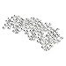 Tbest Catfish Rattles for Fishing,Fish Portable Catfish Rattles,50PCS Fishing Double Rattle Metal Sea Fishing Attractor Beads with Plastic Case for Luring Fish(Silver)