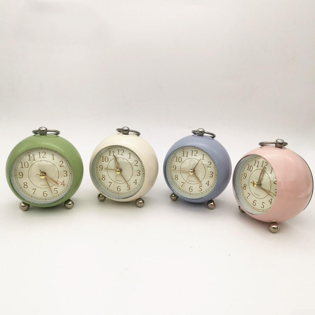 Sveglia Stile Vintage con Movimento Silenzioso Luce Notturna per Camera