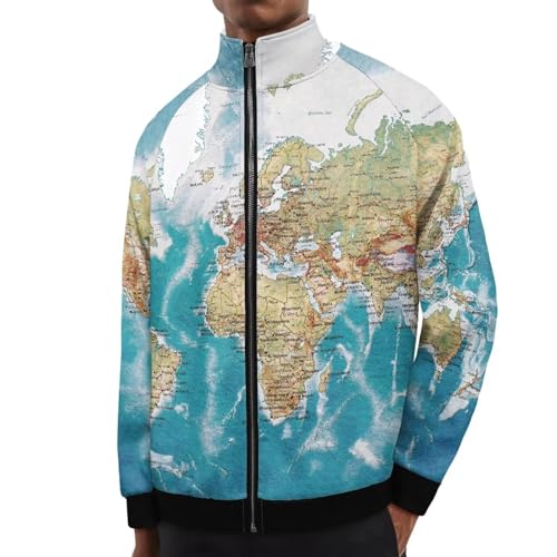 Image of Men's Lightweight Jackets Casual Full Zip Fleece Jacket Men Coats Fashion Long Sleeve Sweatshirt