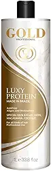 Escova Progressiva Organica Sem Formol Gold luxy Protein Alisamento Capilar Cabelos Lisos 1 Litro Profissional Antifrizz Private Cosméticos