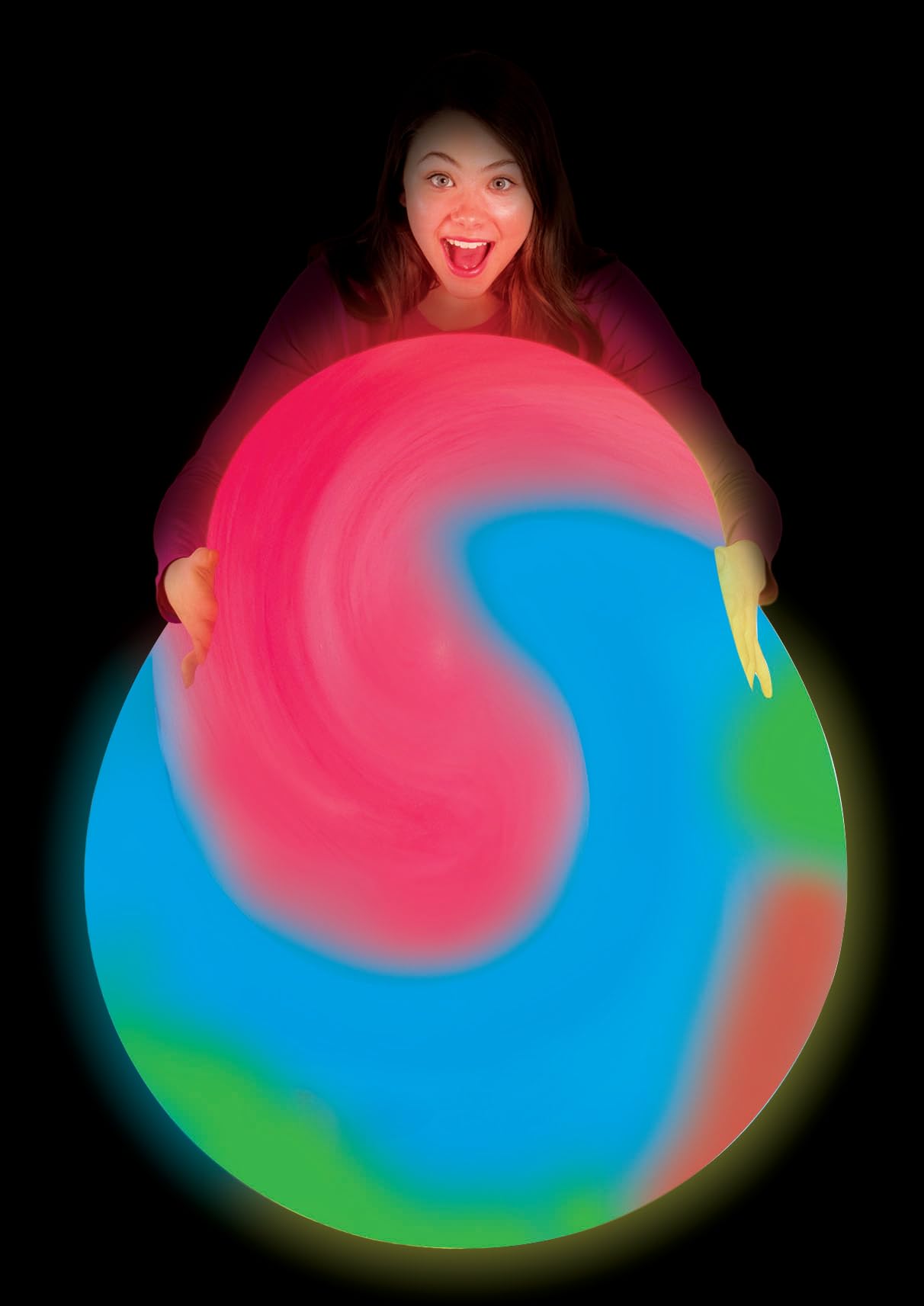 Bizak (62941155 Wubble Super Wubble Tyde Dye Brilla En La Oscuridad, Parece una Burbuja, se Juega como una Pelota, Se infla hasta 70 cm de Altura, Juguetes de jardín al Aire Libre