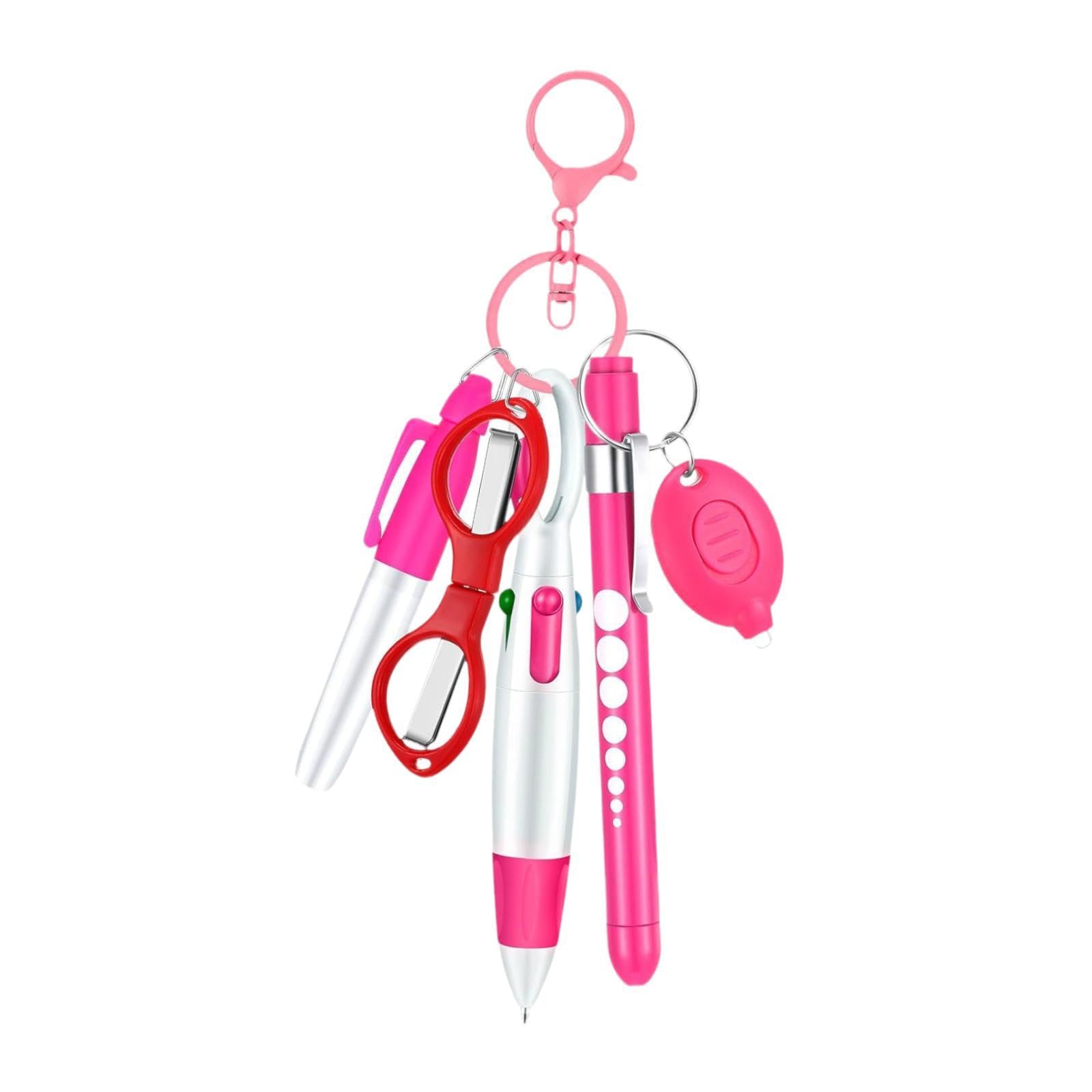 6x nurse pen set compact office supplies gift nurses day gift led flashlight pink