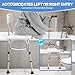 TABEKE Tub Transfer Bench for Bathtub, Tool Free Assembly Shower Chair with Backrest & Armrest, Height Adjustable Shower Bench, Shower Seat for Elderly and Disabled-500lb