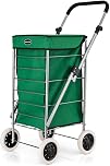 Shopalong Premium 4 Wheel Large Shopping Trolley Lightweight Durable Foldable