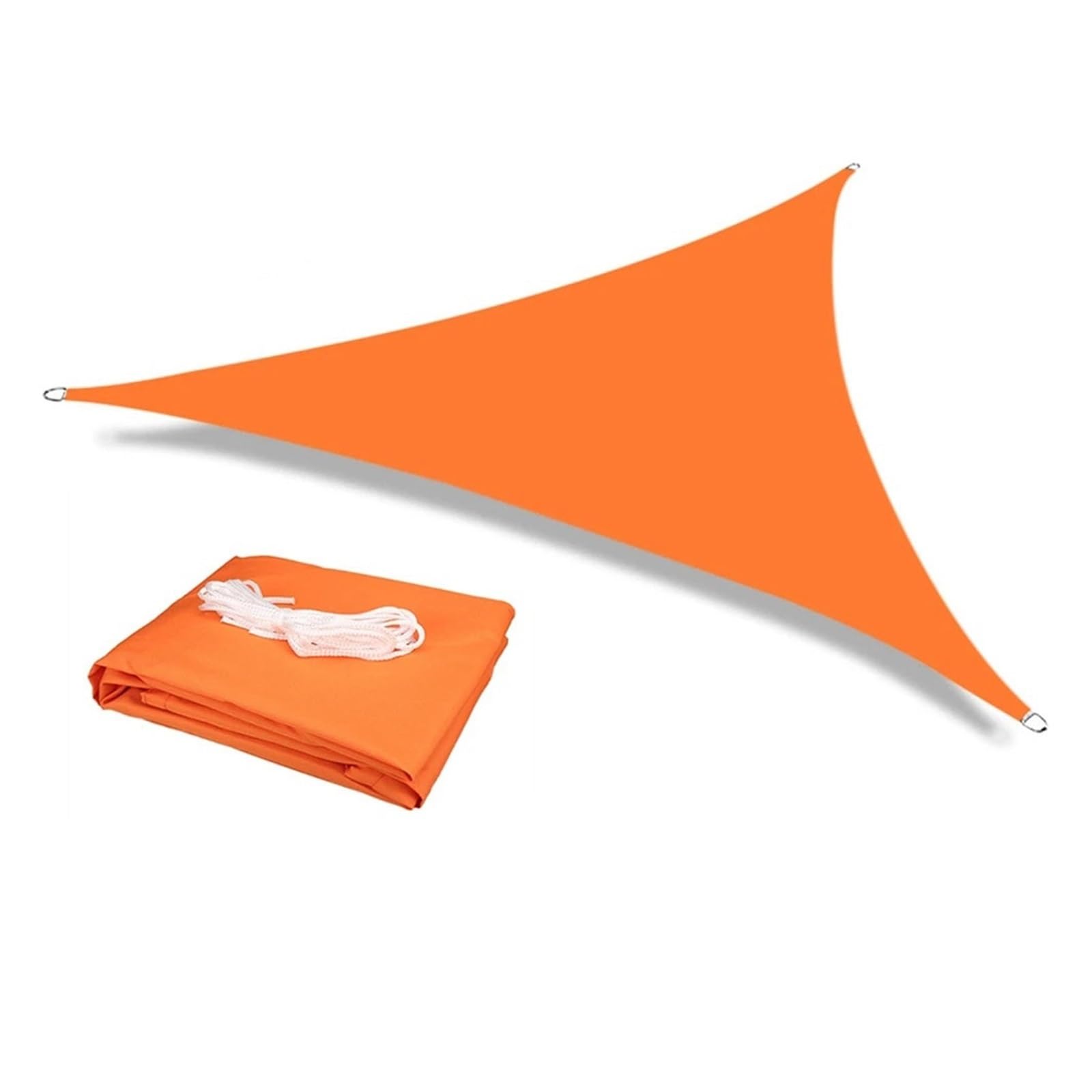 Toldo triangular para jardín impermeable con protección solar UV naranja