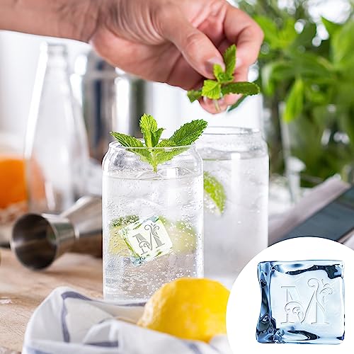 Craspire Letter Ice Stamp M Ice Cube Stamp Ice Branding Stamp With Removable Brass Head & Wood Handle Vintage Vine M Ice Stamp For Diy Crafting Cocktail Whiskey Mojito Drinks Bar Making #TOP4