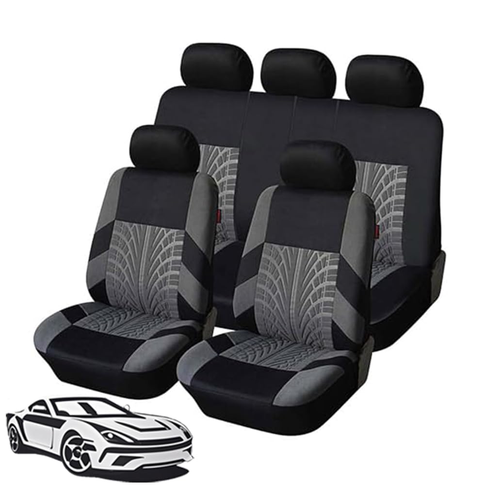 WFYBMB Car Seat Cover for Nissan Note 2013-2017, Interior Protector Accessories Tailored Sets Full Surround Seat Covers Comfortable and Breathable Waterproof,B-Grey